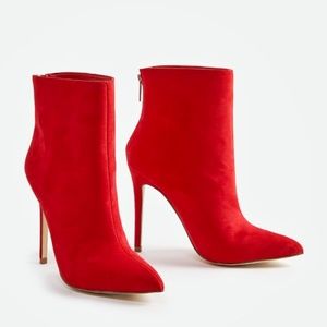 JustFab Madeline Bootie Red size 9 NIB